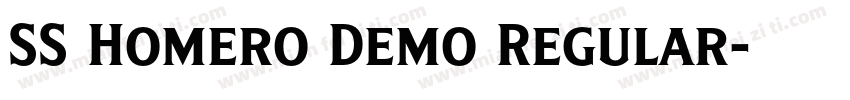 SS Homero Demo Regular字体转换